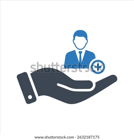 Patient service priority icon. Vector and glyph