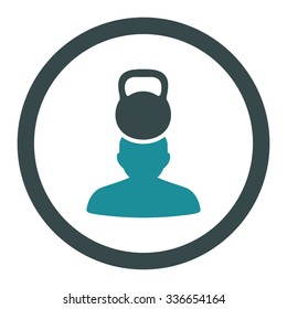 Patient Stress vector icon. Style is bicolor flat rounded symbol, soft blue colors, rounded angles, white background.