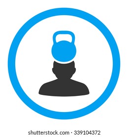 Patient Stress vector icon. Style is bicolor flat rounded symbol, blue and gray colors, rounded angles, white background.