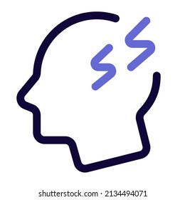 Patient suffering from migraine and headache during the exposure of virus