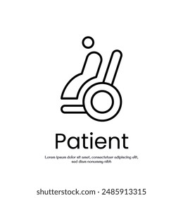 patient thin outline icon vector design good for web or mobile app