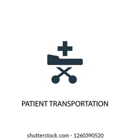 patient Transportation icon. Simple element illustration. patient Transportation concept symbol design. Can be used for web and mobile.