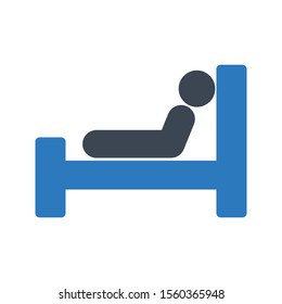 patient vector glyph colour icon 
