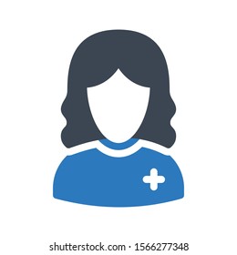 patient vector glyph colour icon 