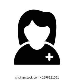 icono plano de glifo vector paciente 