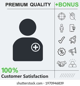 Patient vector icon graphic elements for your work