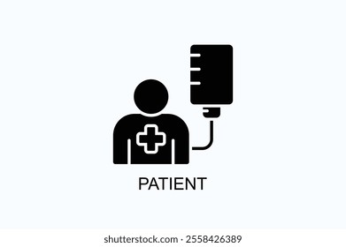 Patient Vector, Icon Or Logo Sign Symbol Illustration