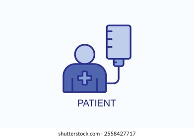 Patient vector, icon or logo sign symbol illustration