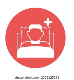 Icono del vector del paciente con colores de fondo de moda que pueden editar o modificar fácilmente

