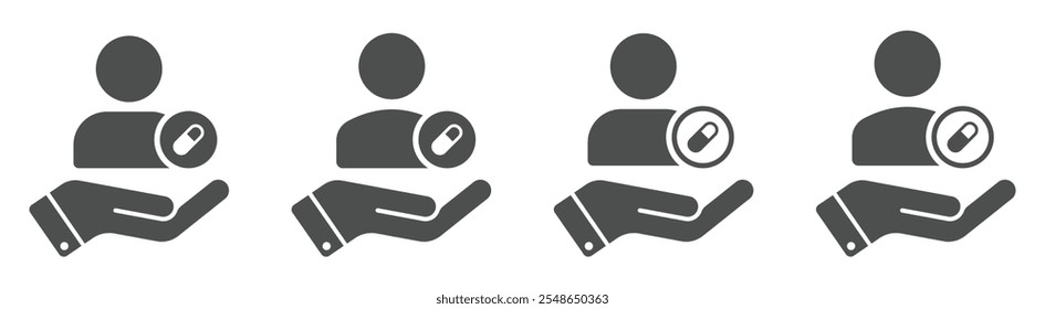 Symbolsatz für Patientenvektoren. Patientensymbol