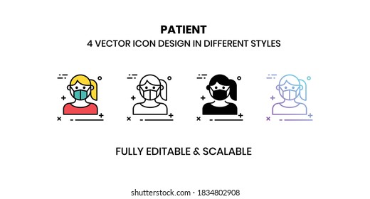 Patient Vector illustration icons in different style