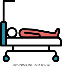 patient Vector illustration on a transparent background. Premium quality symmbols. Line Color vector icons for concept and graphic design.