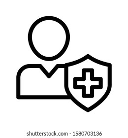 patient vector thin line icon 