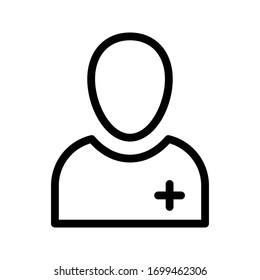 patient vector thin line icon 