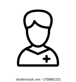 patient vector thin line icon  