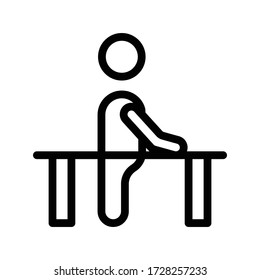 patient vector thin line icon 