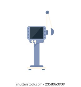 Patient ventilator machine icon flat vector. Medical equipment. Intensive care isolated