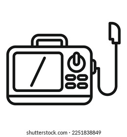 Patient ventilator machine icon outline vector. Medical equipment. Intensive care