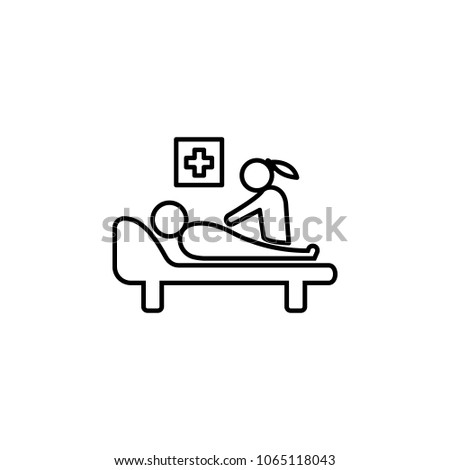 patient visitor icon. Element of medicine for mobile concept and web apps. Thin line  icon for website design and development, app development. Premium icon on white background