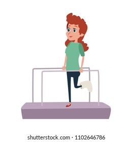 Patient in walking recuperation