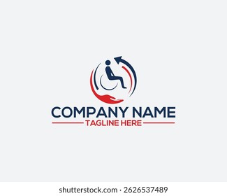 Cadeira de rodas do paciente, pessoas físicas da clínica assistência médica cadeira de hospital cadeira de apoio logotipo design