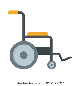 Patient wheelchair icon. Flat illustration of patient wheelchair vector icon isolated on white background