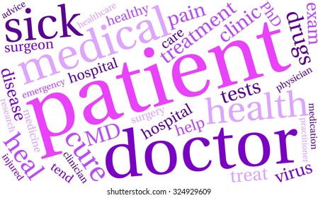 Patient Word Cloud On White Background Stock Vector (Royalty Free ...