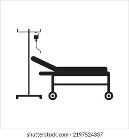 patient's bed icon vector illustration symbol design