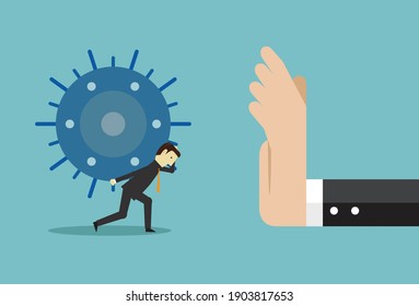 Patients are prohibited from entering, Vector illustration in flat style