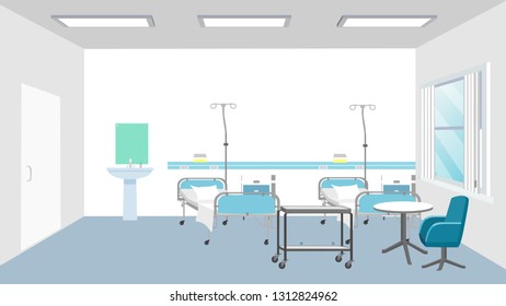 Patient's room scenery interior