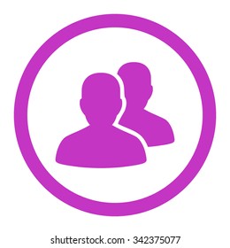 Patients vector icon. Style is flat rounded symbol, violet color, rounded angles, white background.