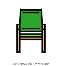 patio chair outdoor furniture color icon vector. patio chair outdoor furniture sign. isolated symbol illustration