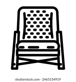 patio chair outdoor furniture line icon vector. patio chair outdoor furniture sign. isolated contour symbol black illustration