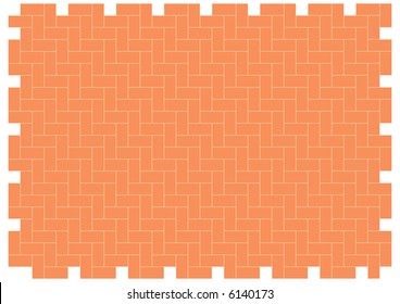  patio floor herringbone brickwork pattern scaleable and editable vector