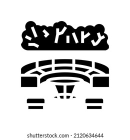 patio furniture glyph icon vector. patio furniture sign. isolated contour symbol black illustration