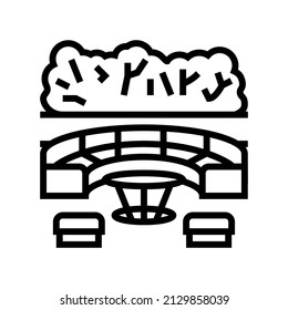 patio furniture line icon vector. patio furniture sign. isolated contour symbol black illustration