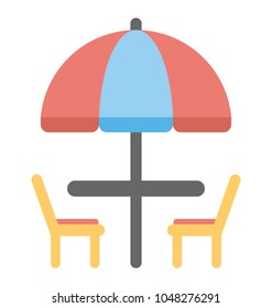 
Patio furniture with umbrella 
