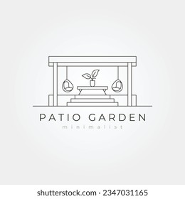 patio garden vector illustration design, modern terrace icon symbol design