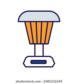 patio heater icon with white background vector stock illustration