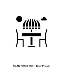 Patio icon vector illustration. interior symbol. isolated on white background.