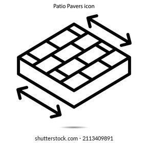 Patio Pavers icon vector illustration graphic on background