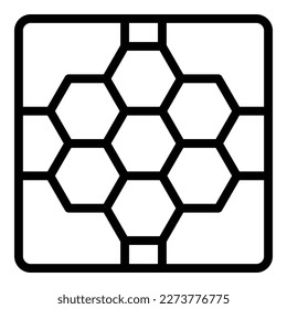 Patio tile icon outline vector. Surface element. Cement stone