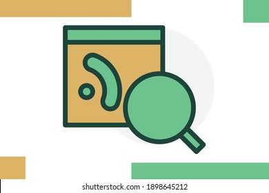 Pation folder diagnosis icon filled line color in flat design medicine and health with elements