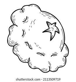 Patisson. Verdura. Ilustración vectorial. Dibujo de mano lineal con doodle de estilo, contorno para diseño, decoración y decoración