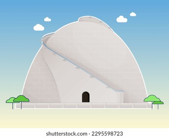 Patna City - GolGhar Building -  Icon Illustration as EPS 10 File 