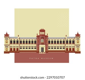 Patna City - Patna Museum -  Icon Illustration as EPS 10 File 