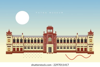 Patna City - Patna Museum -  Icon Illustration as EPS 10 File 