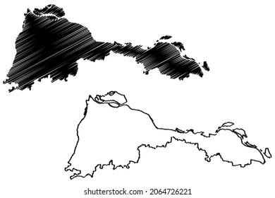 Patna District (Bihar State, Division, Republic Of India) Map Vector Illustration, Scribble Sketch Patna Map