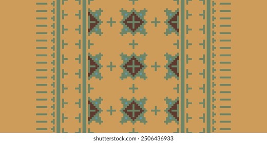 Patola sari Seamless Native American, Motif embroidery, Pixel Ikat embroidery vector Design for Print egyptian hieroglyphs tibetan geo pattern