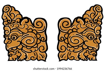 Patra Bali Ornamental Vector Illustration